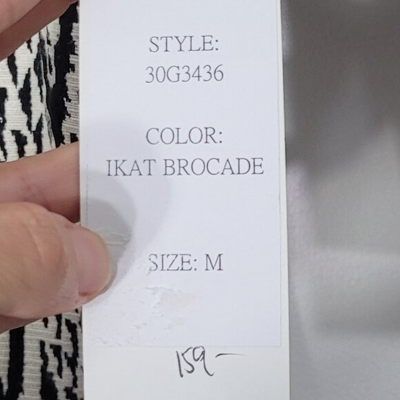 Jade Melody Tam Women's Cream & Black Zigzag Short Sleeve Mini Dress Size Medium - Picture 8 of 12